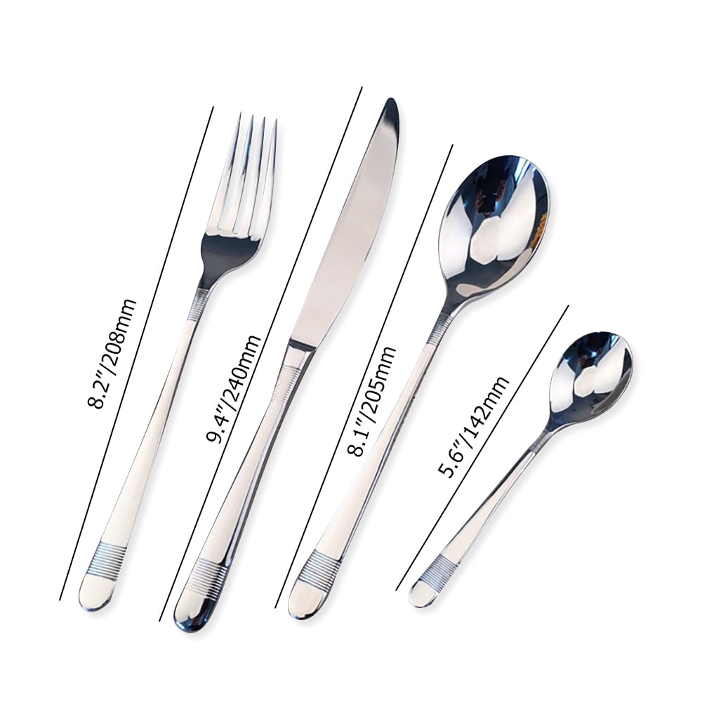 16 Pieces Stainless Steel Flatware Set Cutlery Set, Service for 4 window image