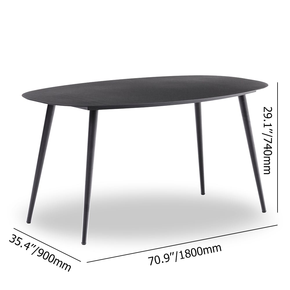 7-Pieces Outdoor Dining Set with Aluminum Frame and Rope Woven Armchair window image