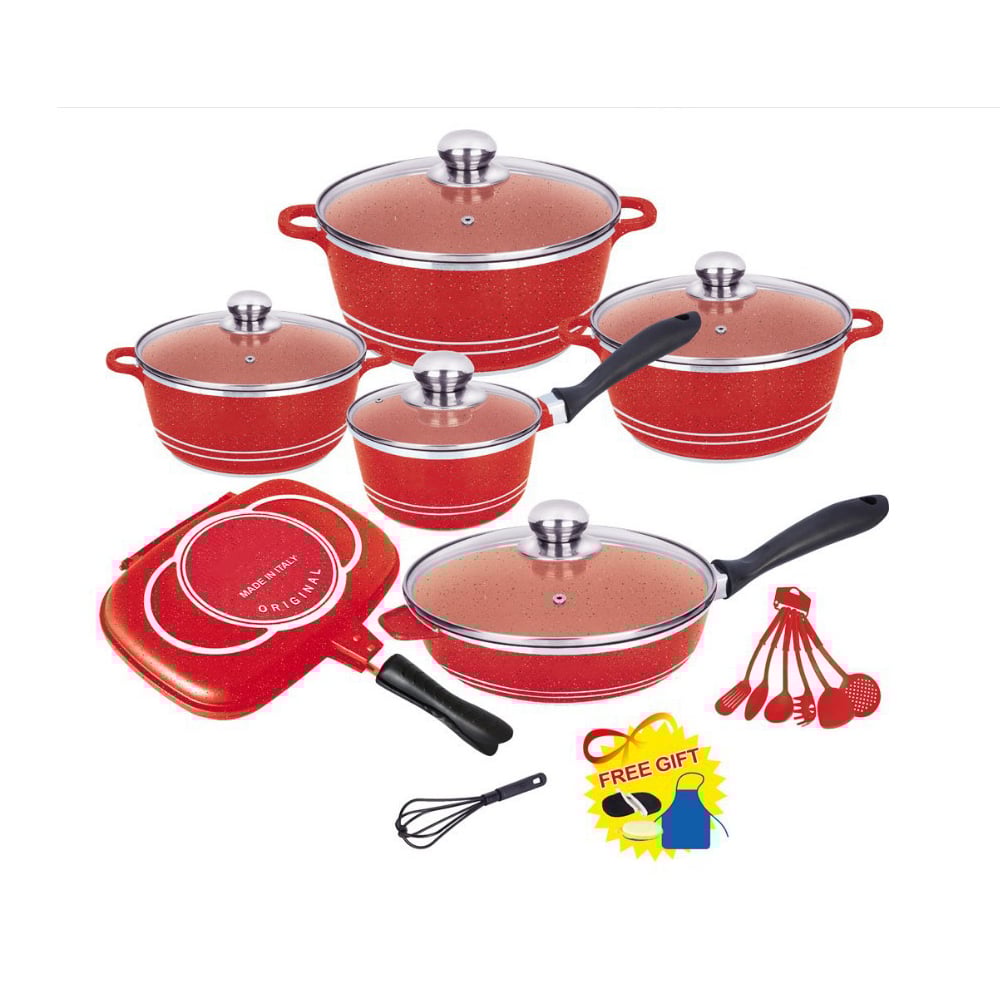 23 Pieces Nonstick Aluminum Cookware Set Pots And Pans window image