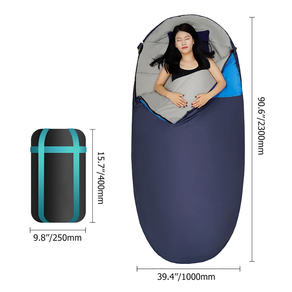 Sac de Couchage Adulte en Coton Résistant au Froid  en Forme d'œuf image de fenêtre