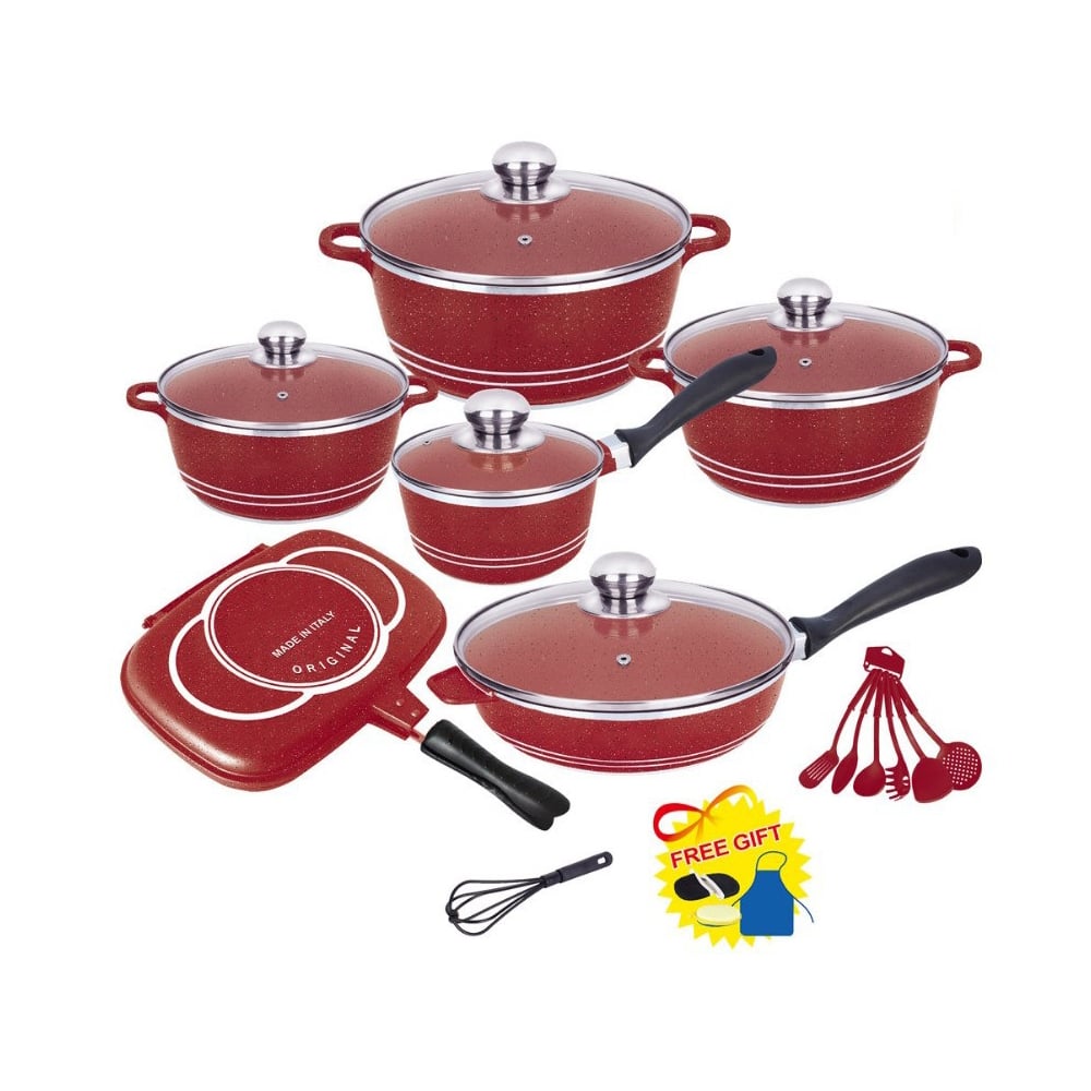 23 Pieces Nonstick Aluminum Cookware Set Pots And Pans window image