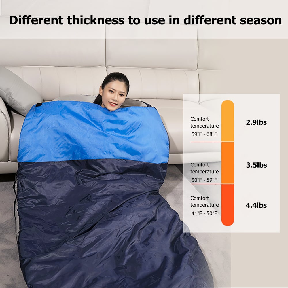 Sac de Couchage Adulte en Coton Résistant au Froid  en Forme d'œuf image de fenêtre