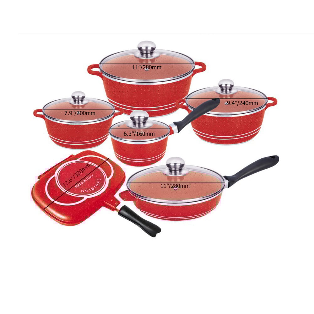 23 Pieces Nonstick Aluminum Cookware Set Pots And Pans window image