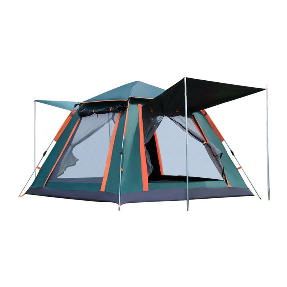Automatic Instant Open 3-4 Person Tent with 4-Sided Windows window image