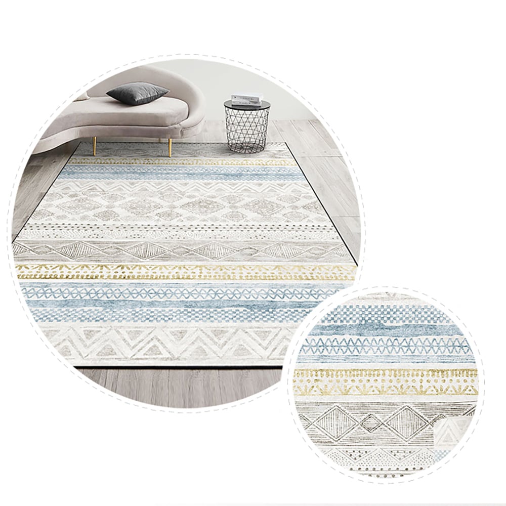 1800mm × 2700mm Modern Nordic Geometric Multi-coloured Rectangle Area Rug window image