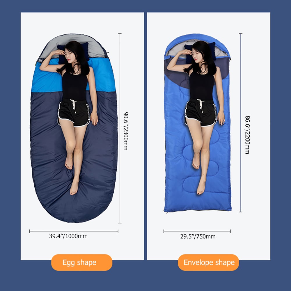 Sac de Couchage Adulte en Coton Résistant au Froid  en Forme d'œuf image de fenêtre