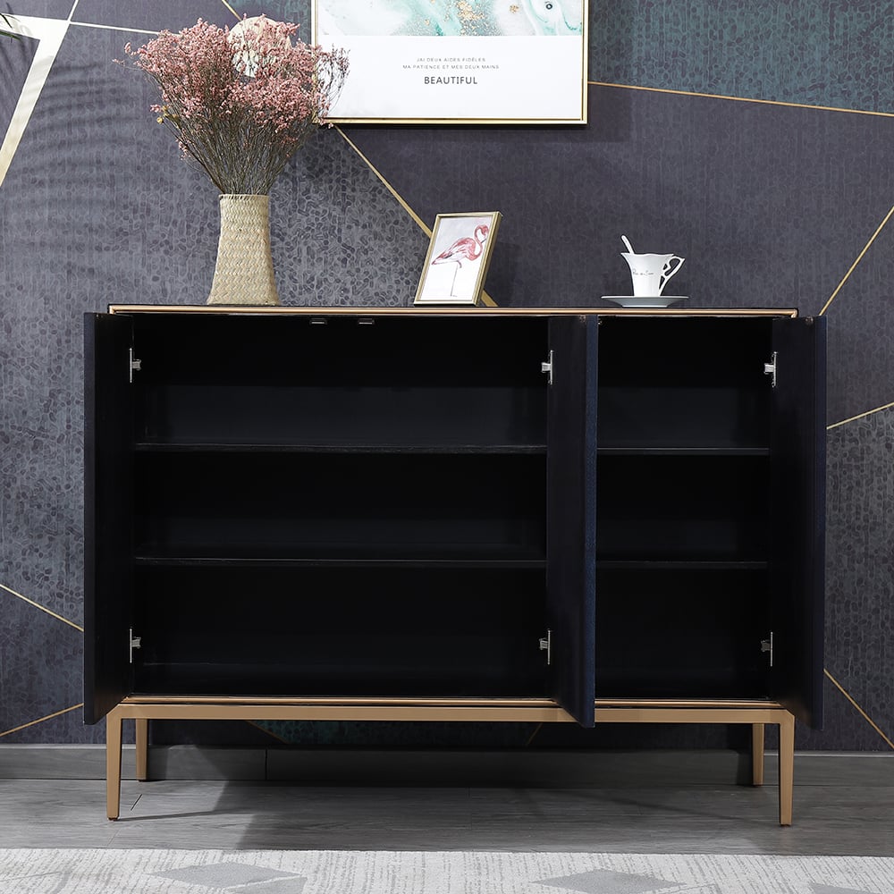 Postmodern Display Cabinet 2-Door 2-Shelf Accent Cabinet window image