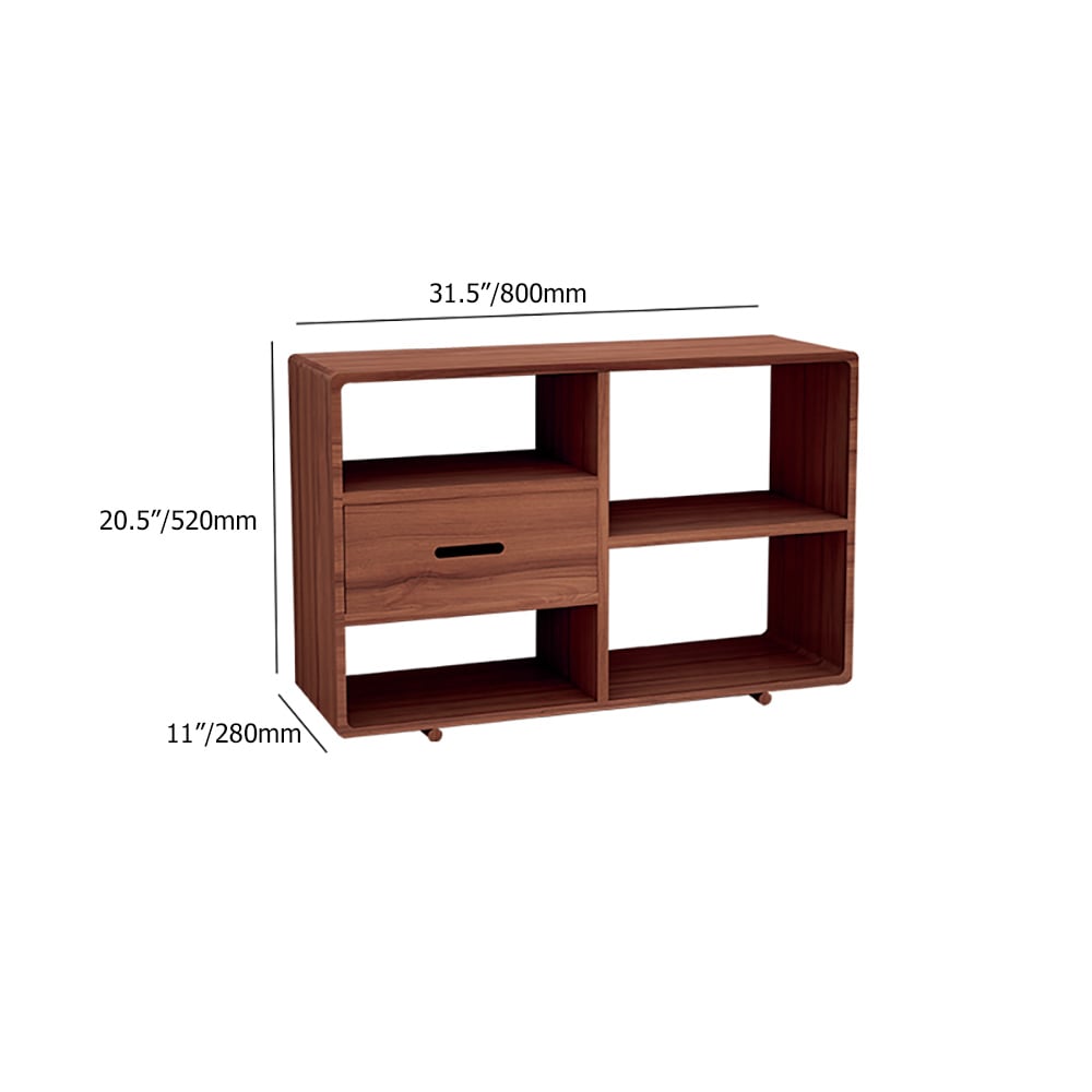 800mm Vintage Rectangular Wooded Console Table with 1-Drawer & Shelves window image
