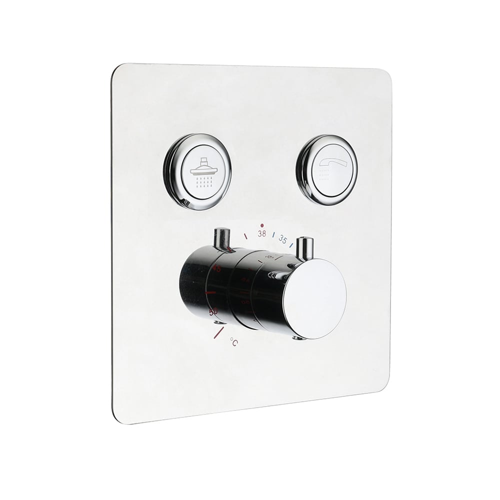 Thermostatic Trims 2-Function Solid Brass Shower Diverter Valve with Push Buttons window image