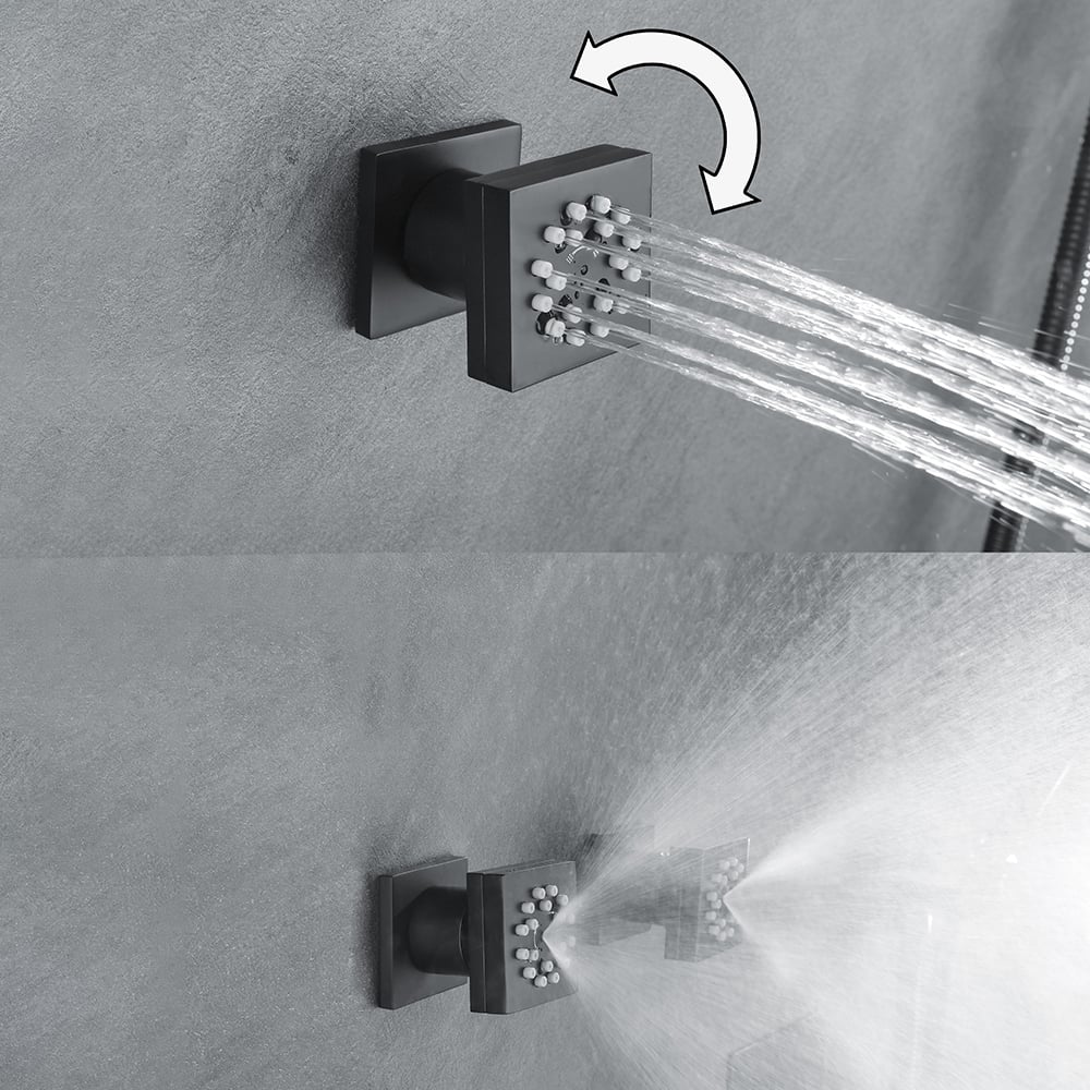 2-Function Twist Body Spray Wall Mounted Body Jet Bathroom Accessories 3 PCS window image