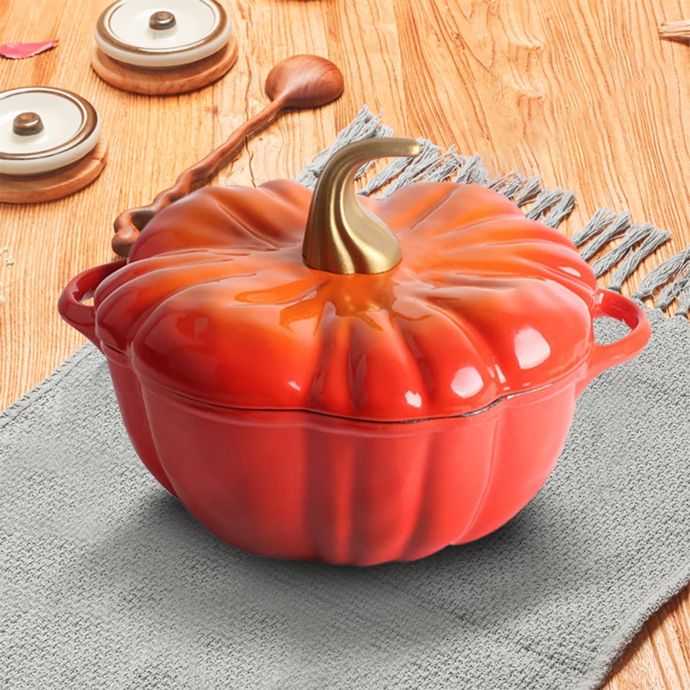 Pumpkin Cocotte Round Dutch Oven Stockpot window image