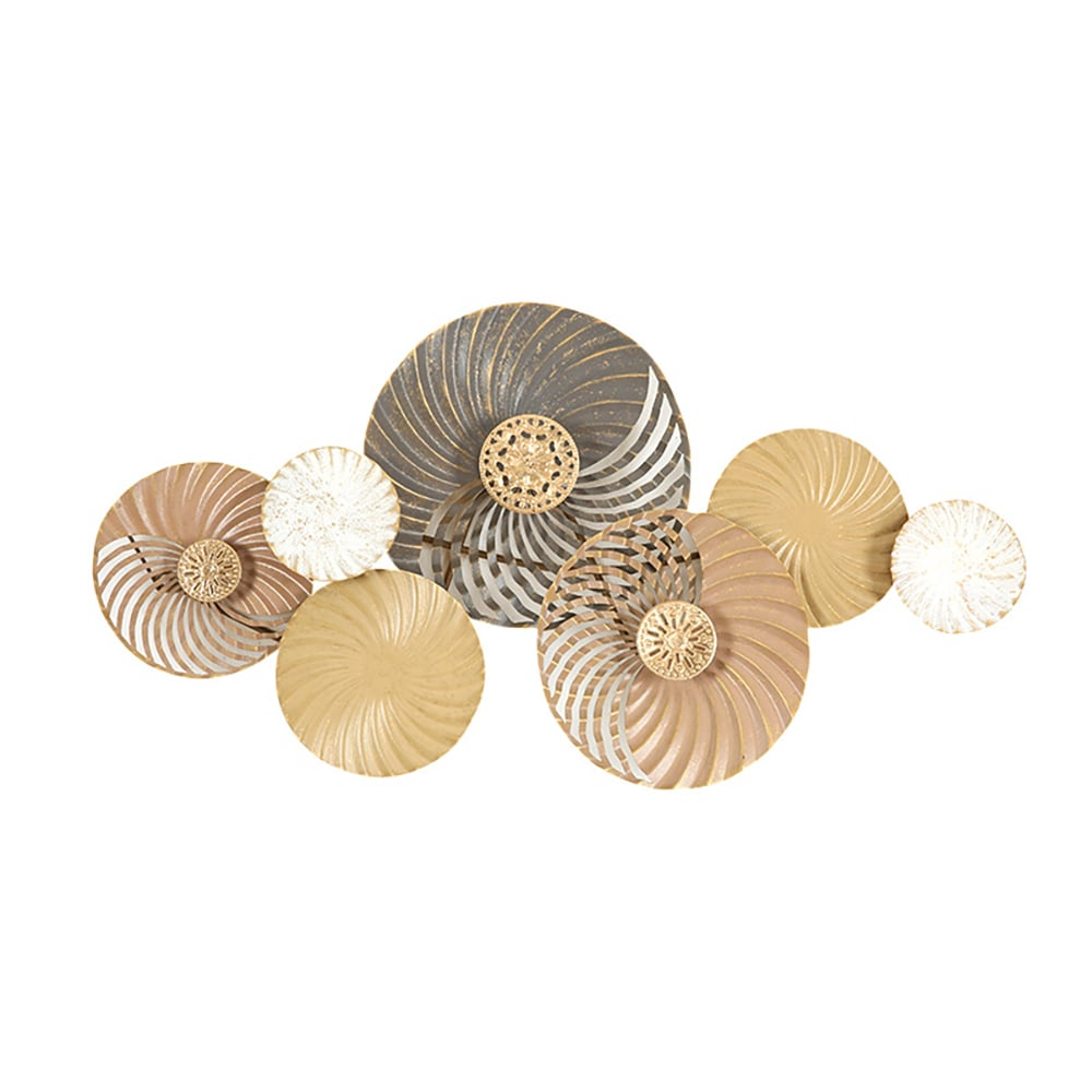 Vintage Geometrical Metal Round Wall Decor Home Art window image