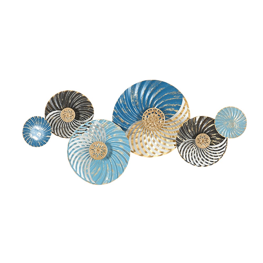 Vintage Geometrical Metal Round Wall Decor Home Art window image