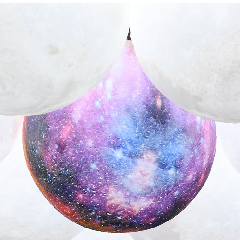 Moderne lineaire LED 7-licht 3D PLA lampenkap hanglamp Vensterafbeelding