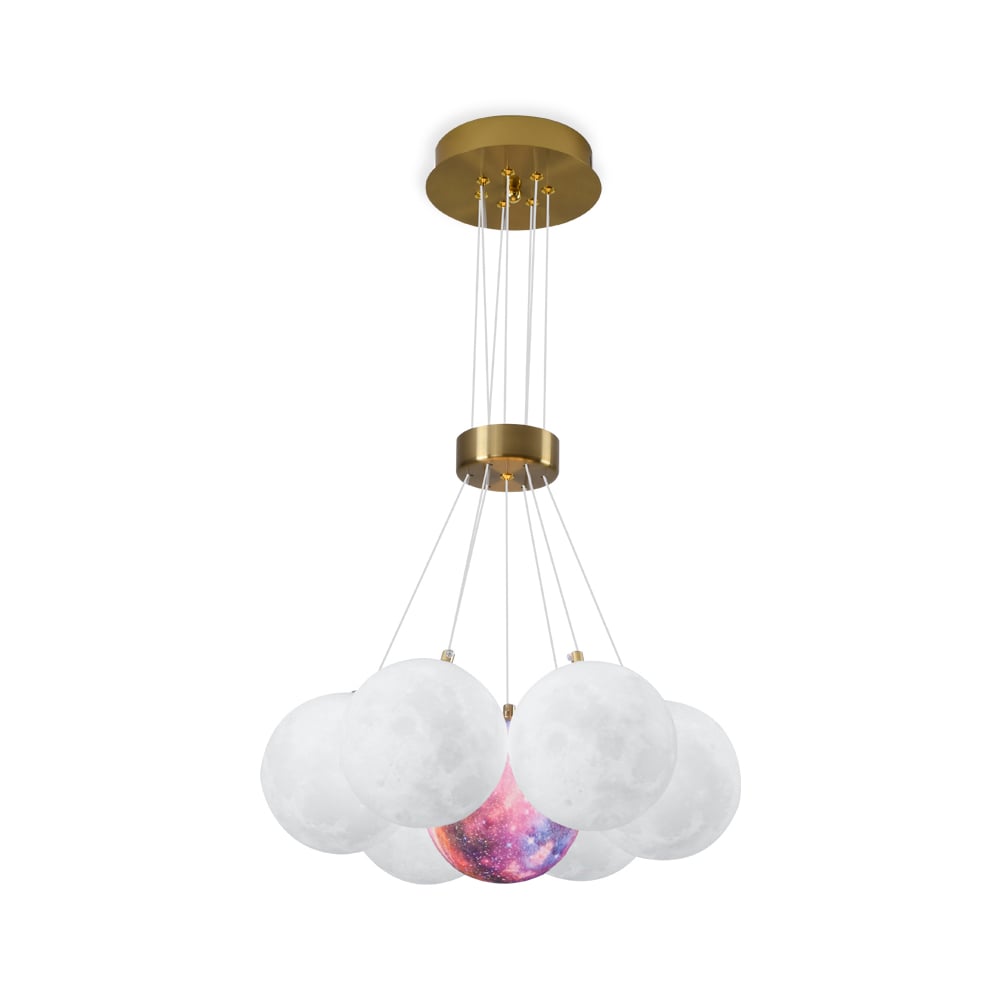 Modern Linear LED 7-Light 3D PLA Lampshade Pendant Light window image