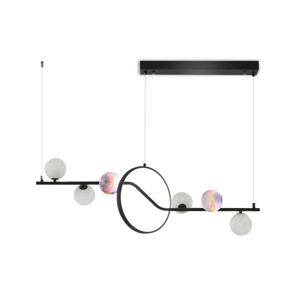 Modern 6-Light LED Island Light Ceiling Light with Globe Shade window image