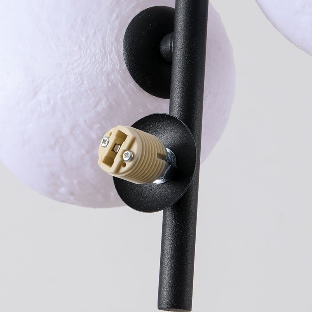 Moderne Globe 3-licht hanglamp 3D maan- en sterrennachtlampenkappen Vensterafbeelding