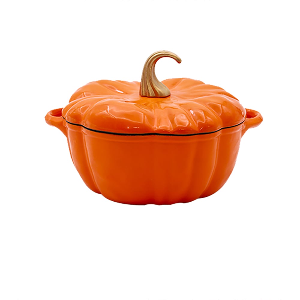 Cast Iron Pumpkin Cocotte Dutch Oven with Lid window image