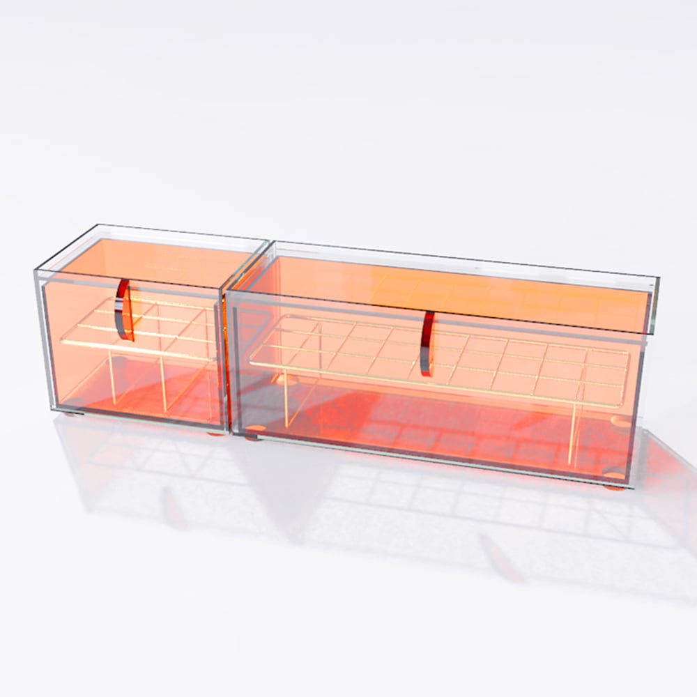 Acrylic Space-Saving Lipstick Holder with Lid Dustproof Lipgloss Home window image