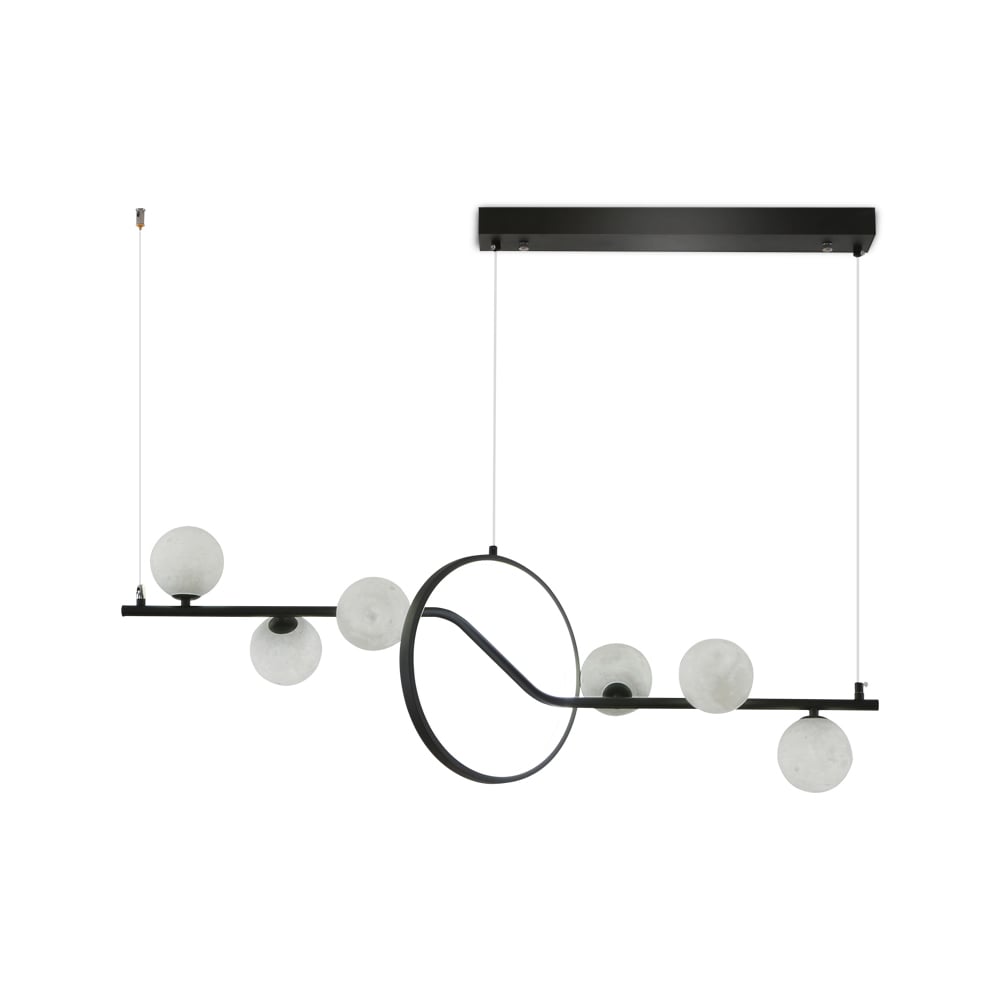 Modern 6-Light LED Island Light Ceiling Light with Globe Shade window image