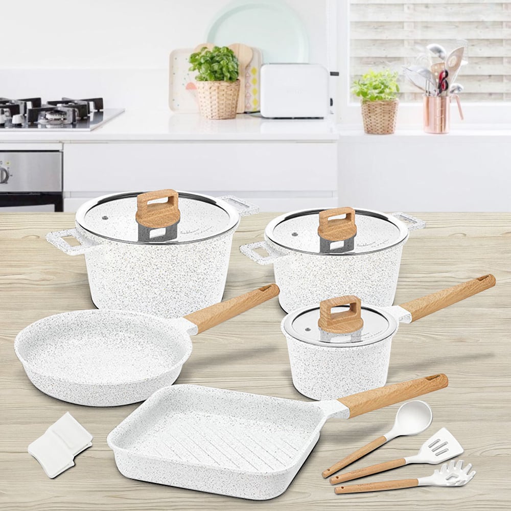 13 Pieces Nonstick Aluminum Cookware Set Pots And Pans window image