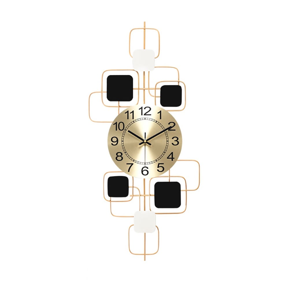 Modern Creative Modelling Arabic Digital Iron Art Silent Wall Clock window image