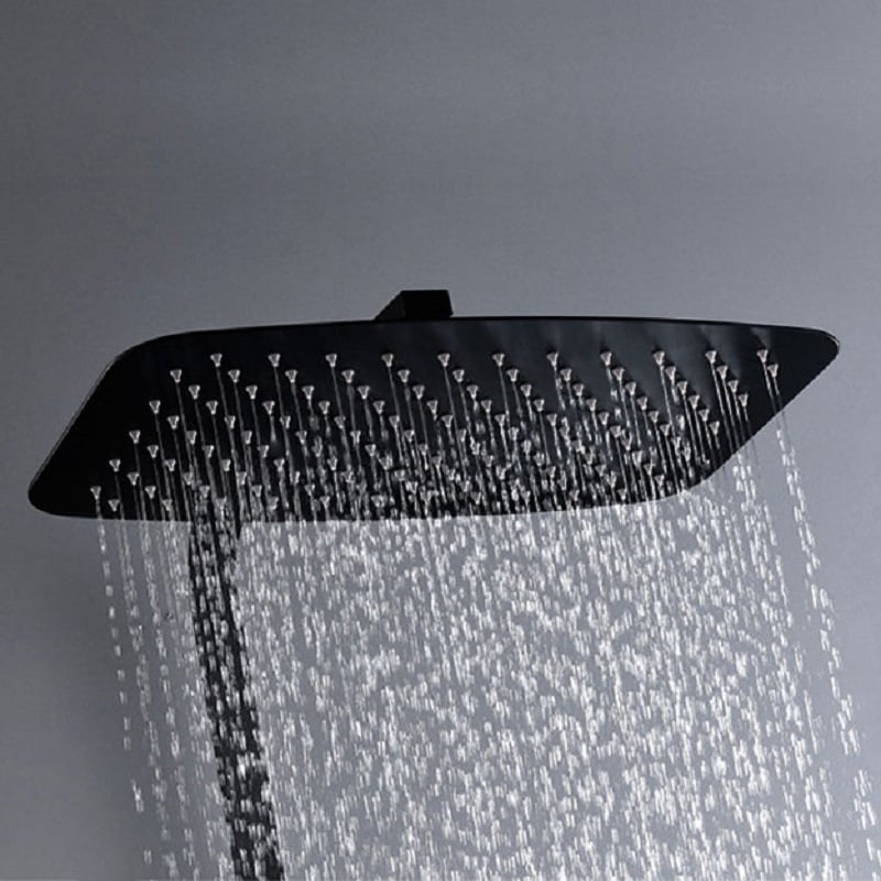 Modern Exposed Thermostastic Shower System Brushed Nickel Hand Shower & Tub Spout Brass window image