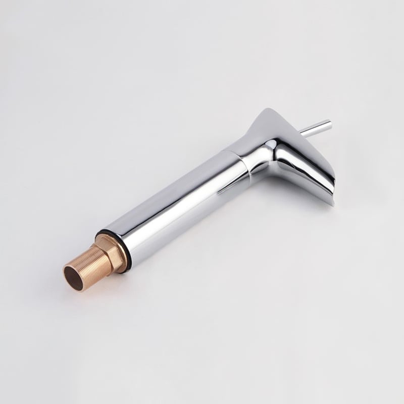 Ashfie Classic Mono Single Lever Tall Waterfall Basin Mixer Tap Solid Brass in Polished Chrome window image