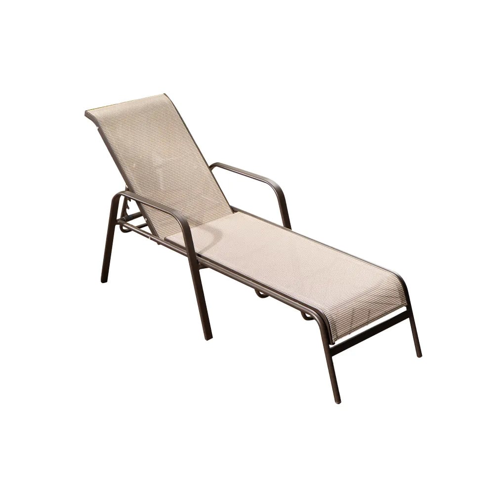 3-Pieces Outdoor Chaise Lounge Set with 2 Reclining Chair and Round Side Table window image