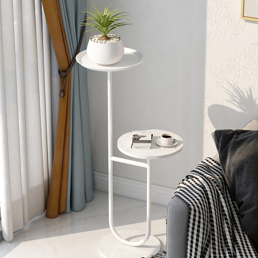 Table d'extrémité contemporaine pour plantes d'intérieur blanc image de fenêtre