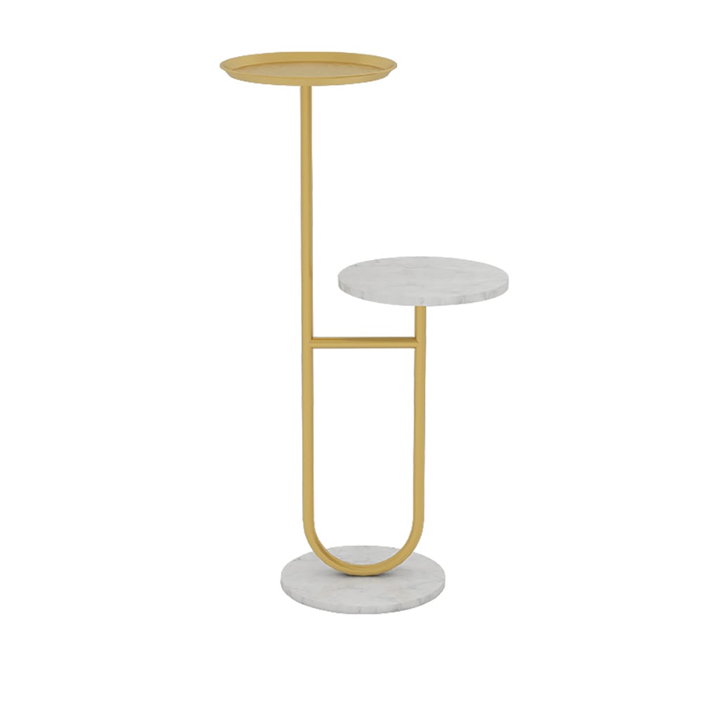Contemporary Indoor Plant Stand End Table in Gold window image