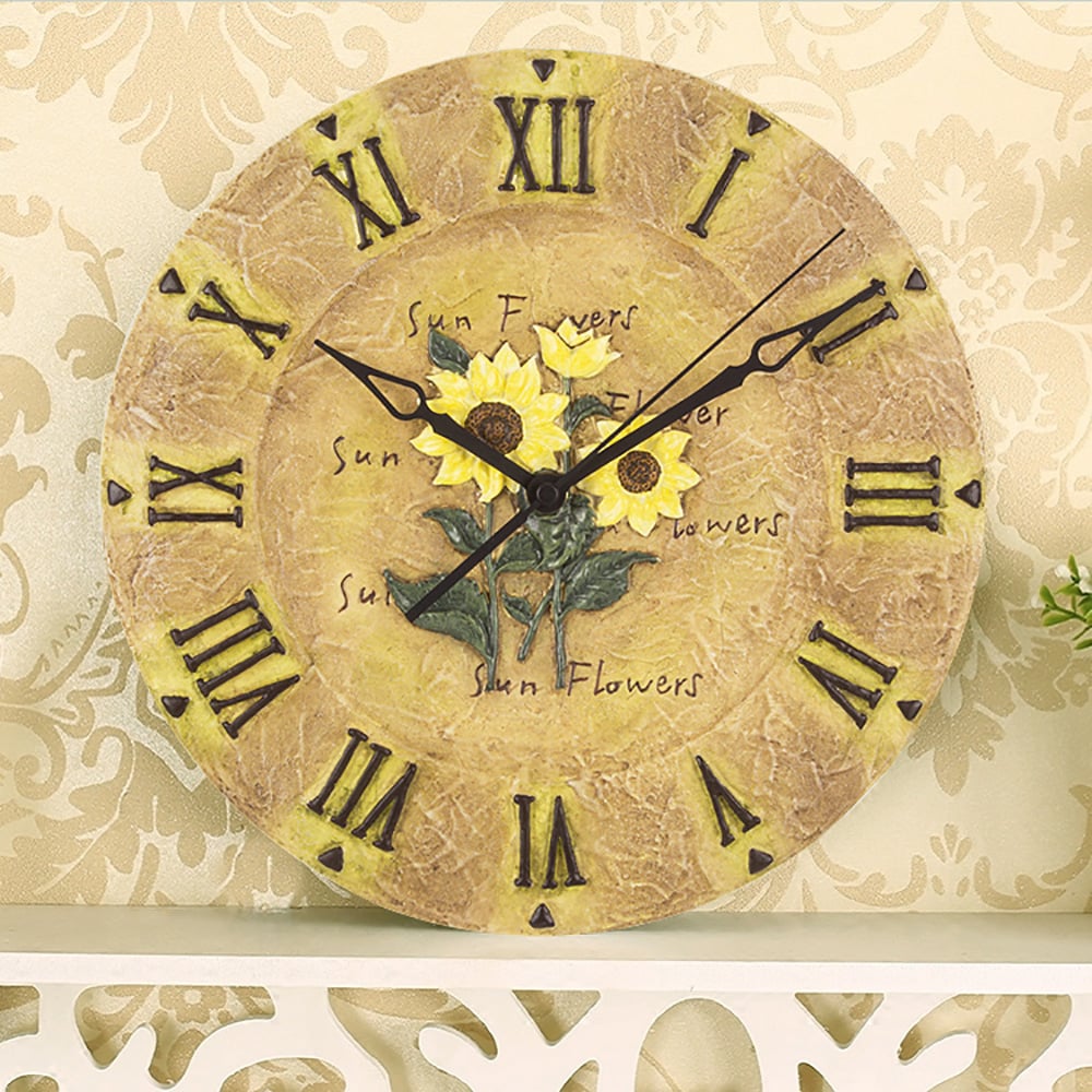 European-Style Innovative Roman Digital Wall Clock with Unique Floral Design window image