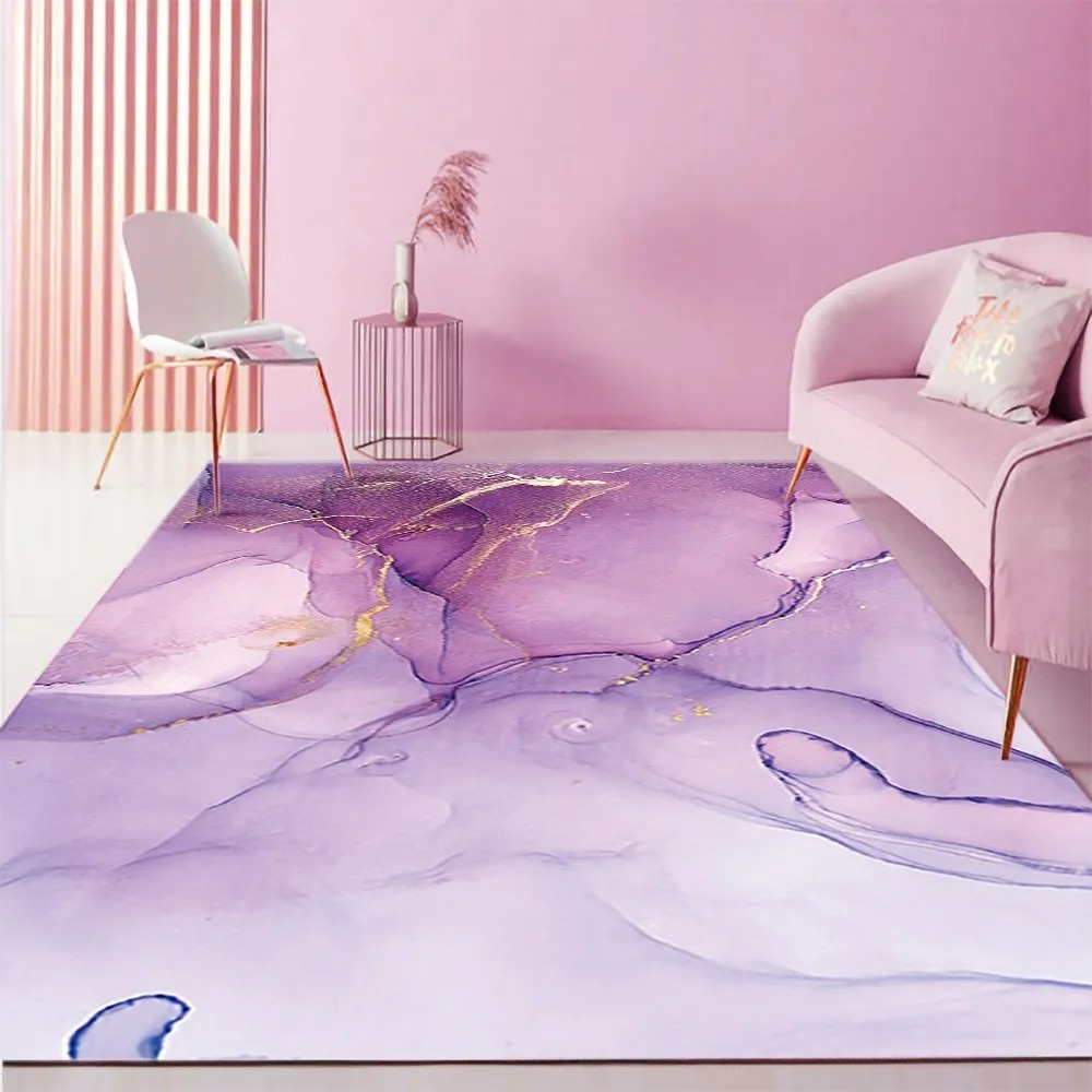 Abstract Modern Rectangle Area Rug 5' x 7' Flowing Pattern Machine Washable window image