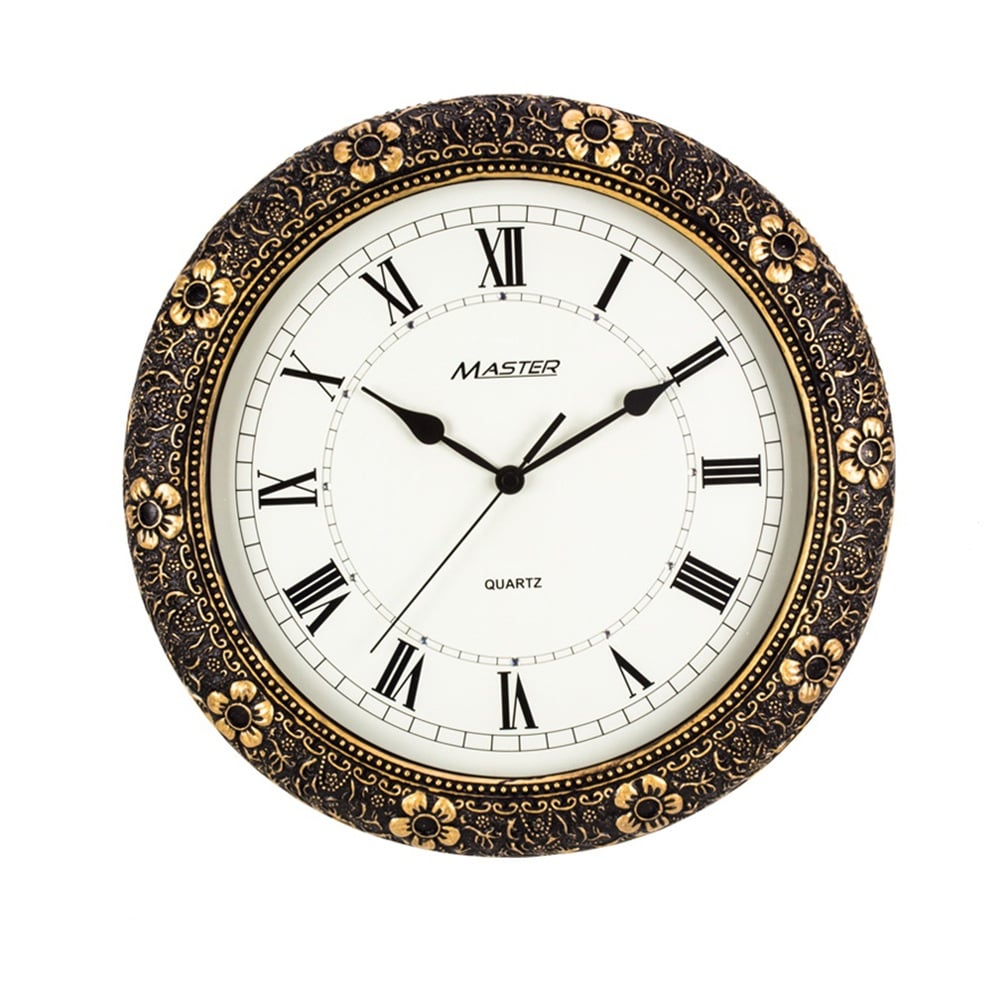 European-Style Innovative Roman Digital Wall Clock with Unique Floral Design window image