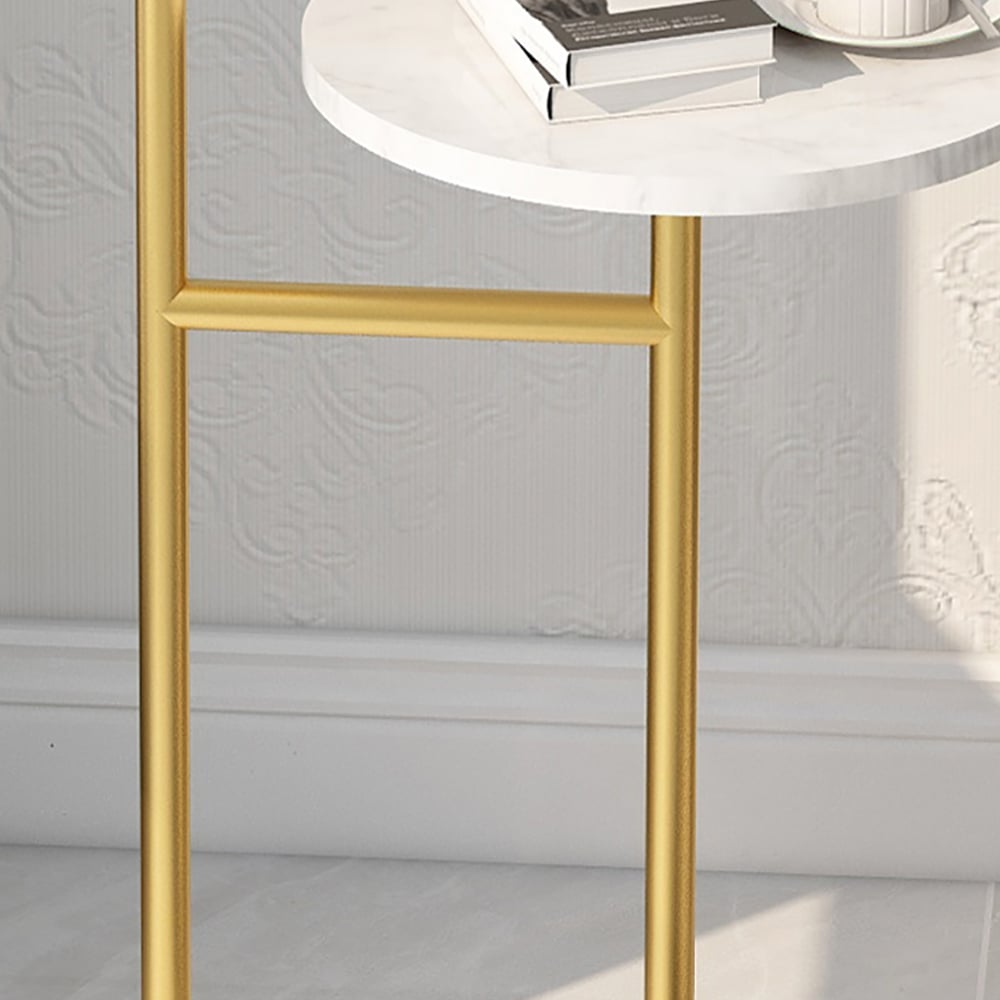 Contemporary Indoor Plant Stand End Table in Gold window image