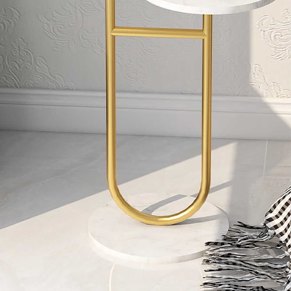 Contemporary Indoor Plant Stand End Table in Gold window image