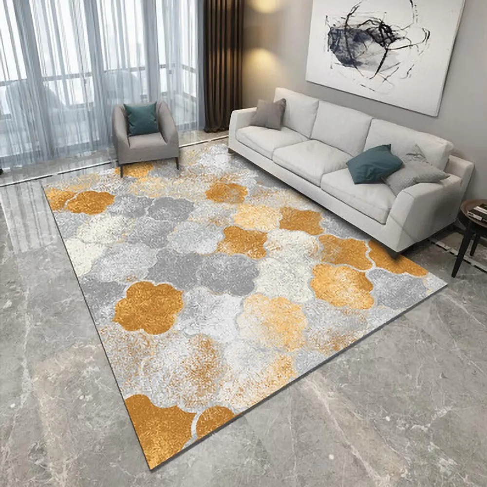 Abstract Rectangle Area Rug 3' x 5' Bathroom Rug with Geometric Pattern window image