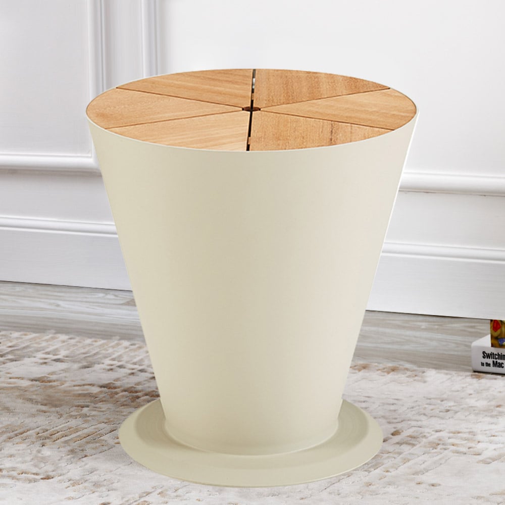 381mm Aluminum Ice Bucket with Teak HPL Board Cover window image