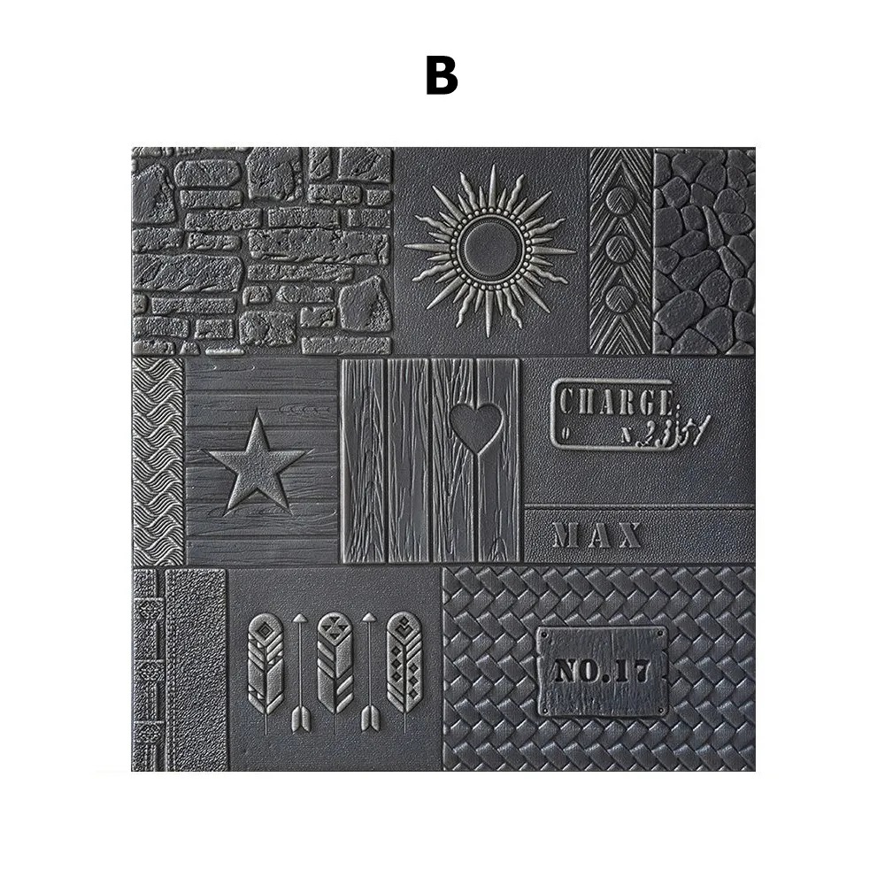 Self-Adhesive 27.6"L x 27.6"W 3D Embossed Wallpaper Panel in White Set of 5 window image