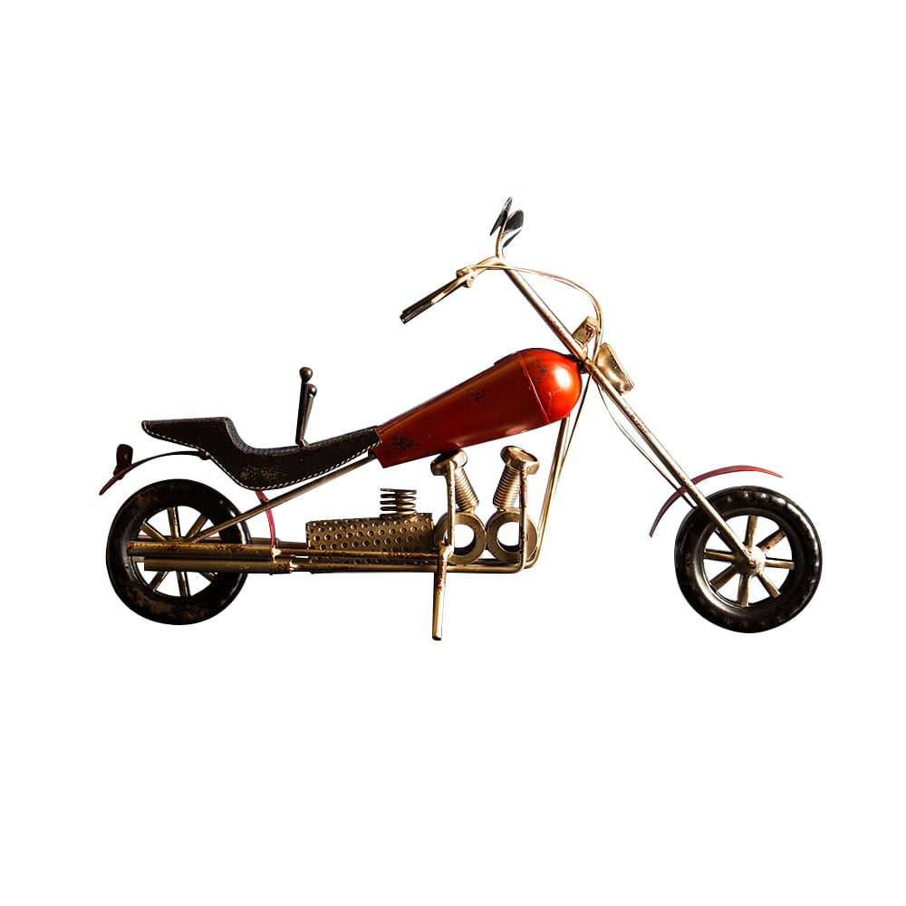 Red Industrial Harley Motorcycle Wine Rack window image