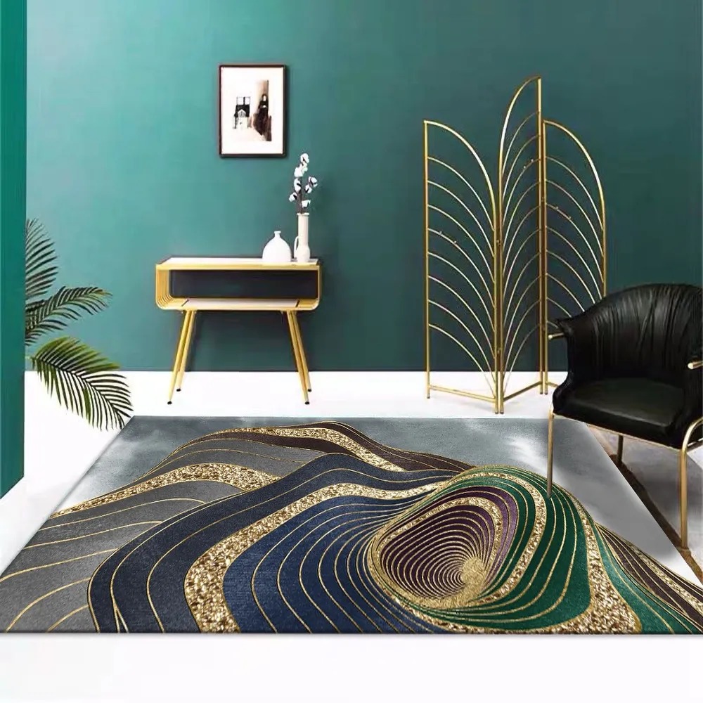 Modern Ink Abstract Rectangle Indoor Area Rug 5'x7' window image
