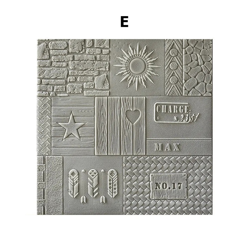 Self-Adhesive 27.6"L x 27.6"W 3D Embossed Wallpaper Panel in White Set of 5 window image