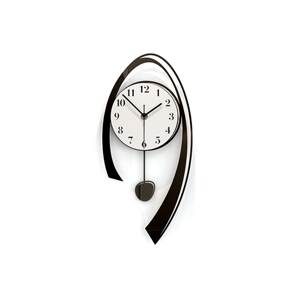 Black & White Nordic Light Luxury Style Modern Simple Wall Clock Home Background Decor window image