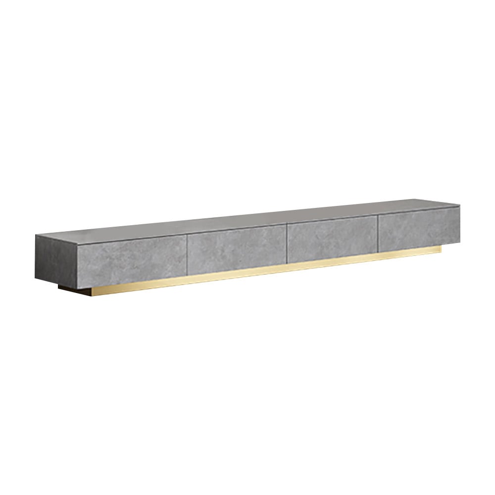 Italian Gray TV stand Minimalist Stone 4-Drawer Media Console in Small window image