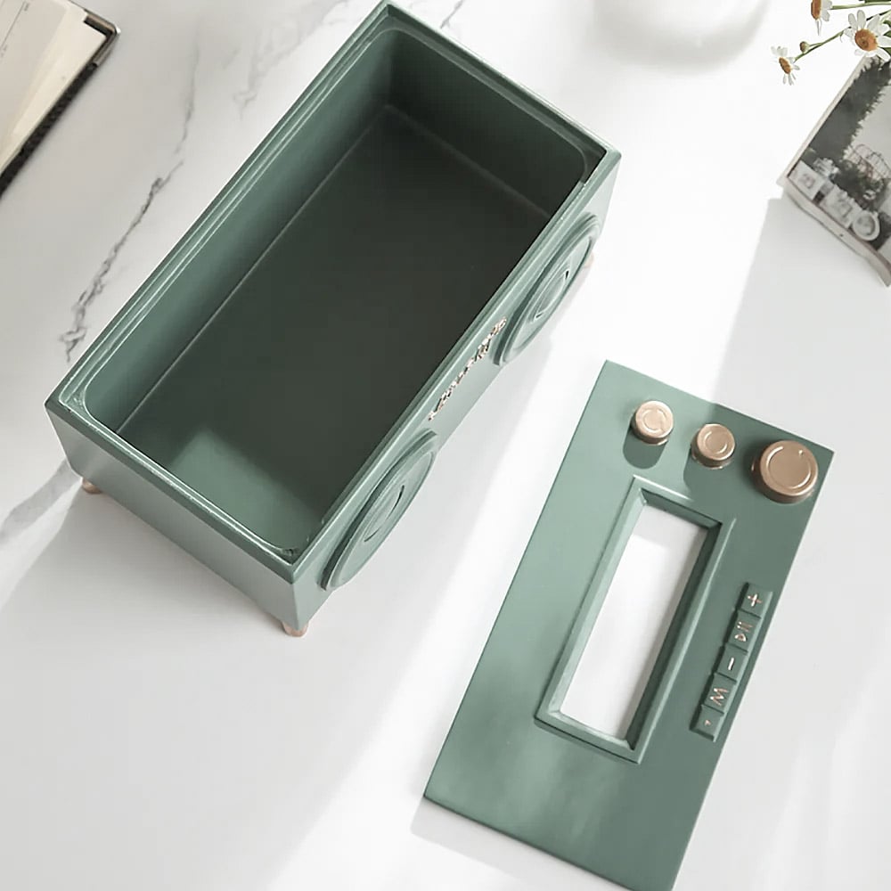 Pull-Out Tissue Box Decor Paper Box Desk Organiser with 4 Legs window image