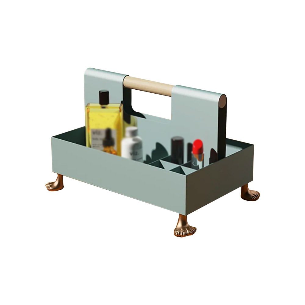 Modern Desk Organiser Books Stationery Rack Makeup Storage Box with Handles window image