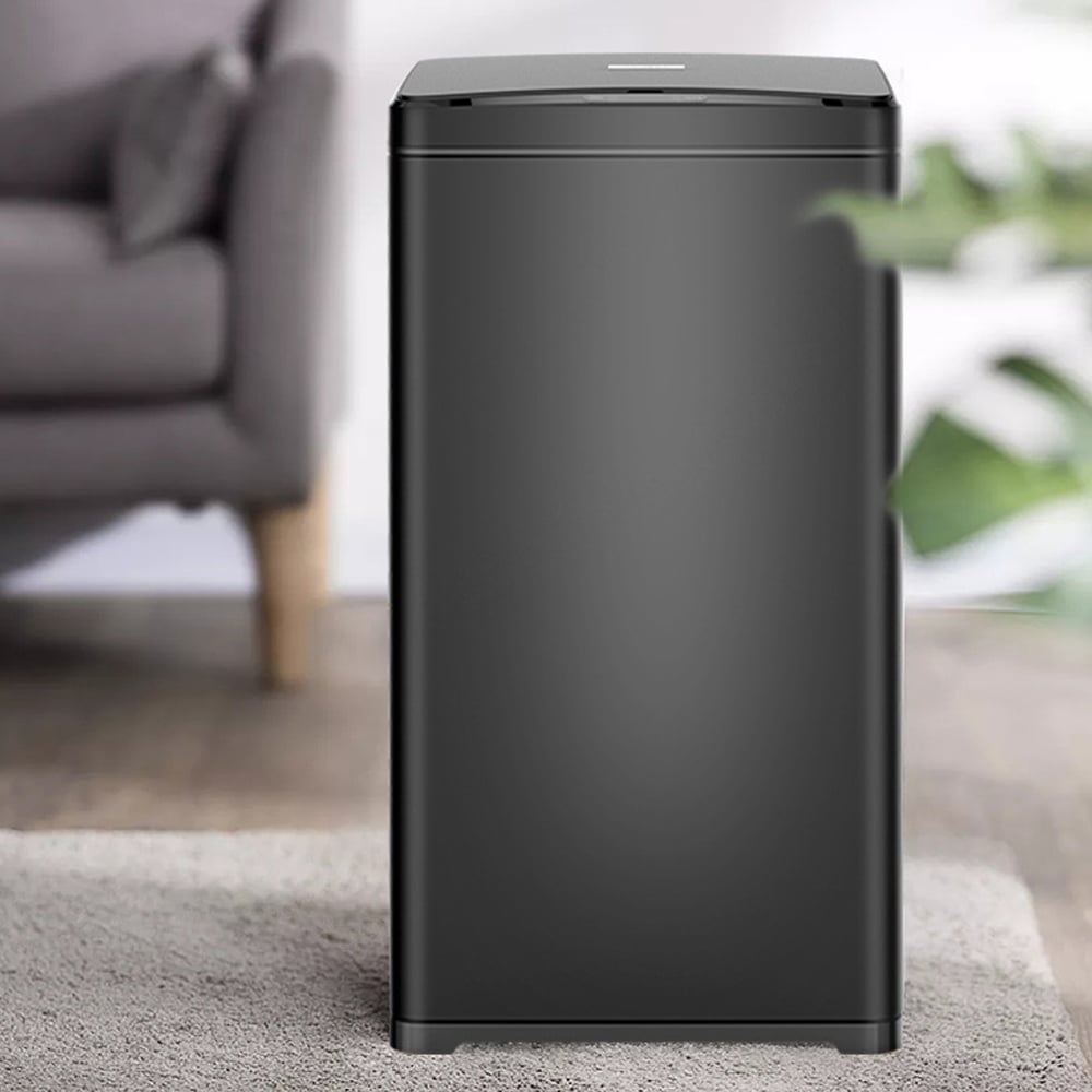 Intelligent Touchless Sensor Stainless Steel Trash Can 13 Gallon-Black window image