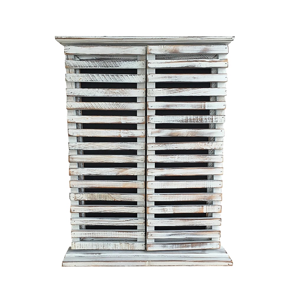 Vintage Rustic Creative Chalkboard Wall Decor with Wooden Blind Window window image