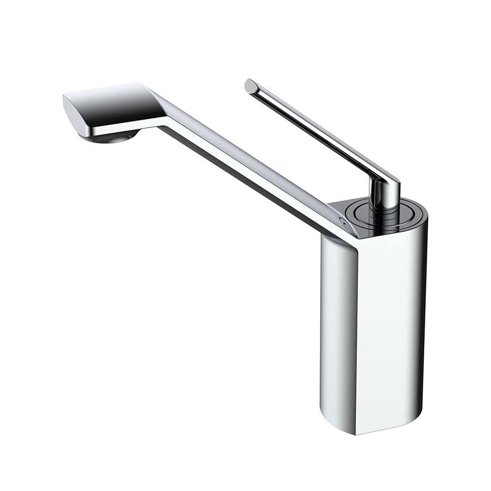 Polished Chrome Aerated Stream Single Lever Handle Counter Top Solid Brass window image