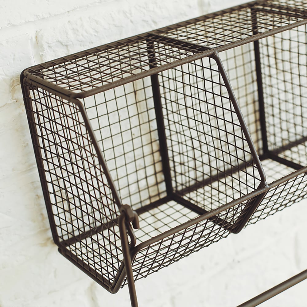 Retro Floating Storage Bin Desk Organiser with Handle window image